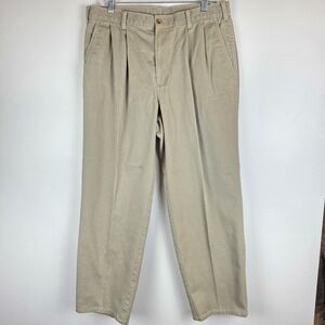 Authentics By Farah Men's Vintage Beige Cotton Denim Dress Pants ‎ 36x29.D208